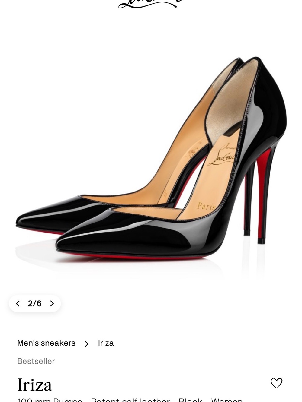 Christian Louboutin Black Patent Iriza Pointed-Toe Stiletto Pumps with Red Sole